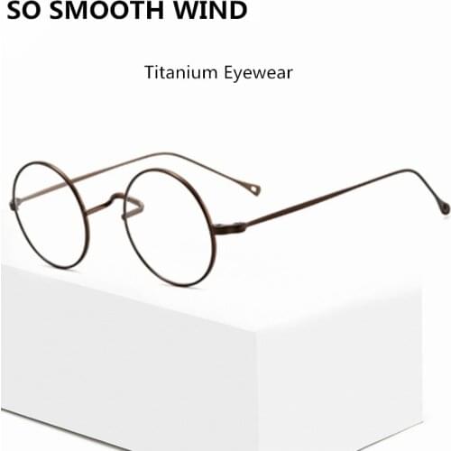 Japanese Handmade Prescription Eyeglasses Frame John Lennon Classic Round Titanium Glasses Frame Men Women Optical Eyewear Gafas