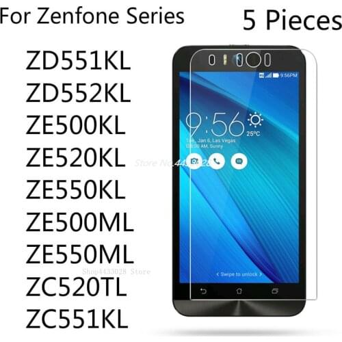 5PCS Tempered Glass For ASUS Zenfone ZD551KL ZD552KL ZE500KL ZE520KL ZE550KL ZE500ML ZE550ML ZC520TL ZC551KL Screen Protector
