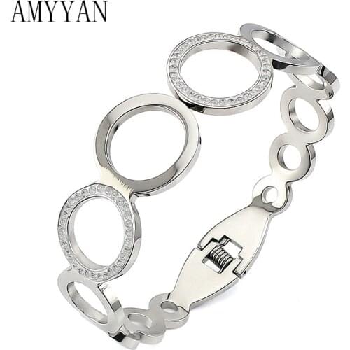 Punk Style Bangle Silver Color Jewelry Simple Geometrical Fashion Female Bracelet Jewelry High Quality Metal Bracelet