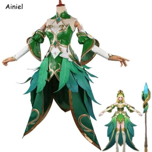 Arena Of Valor Cosplay Arena Game Costume Mage Wang Zhaojun Wig Princess Dress Fancy Dresses Halloween Party Woman Disfraz Girls