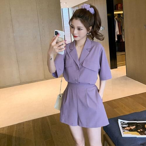 2020 spring summer autumn new women fashion casual 2pieces set suit woman female Plus big size OL women coat Vq92