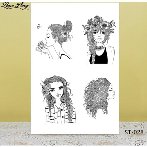 ZhuoAng American style pretty girls Clear Stamps/seals For DIY Scrapbooking/Card Making/Album Decorative Silicon Stamp Crafts