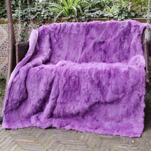 CX-D-11M Customized New 2018 Decorative Blanket Fashion Rabbit Fur Rugs ~ DROP SHIPPING