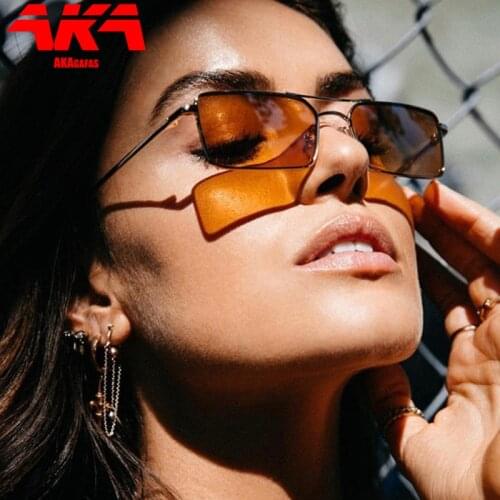 AKAgafas Square Sunglasses Women 2021 Retro Eyeglasses for Women/Men Metal Sunglasses for Men Vintage Gafas De Sol Para Hombre