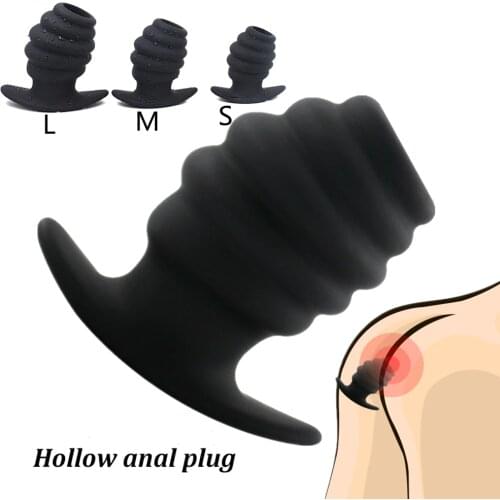 Anal Butt Plug Enema Dilator Extender Hollow Douche for Gay Erotic Intimate Goods Adult Products Sex Toys for Couples