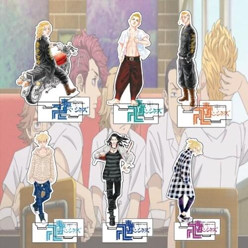 Anime Men Womens gift Keychain Mikey Flowers Through Budo Chil Desktop Toy Accessories Standsing Student Knapsack Stand Card