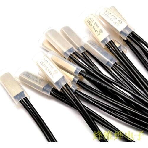 Free packet mail control switch KSD9700 45 degree normally closed thermal protector / temperature controller 5A/250V (10)