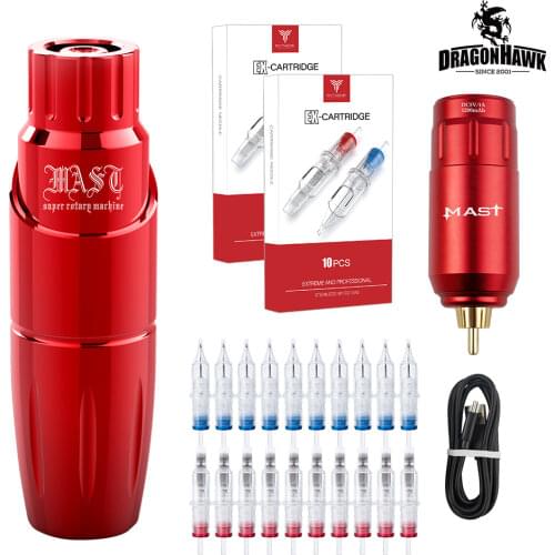 Dragonhawk Mast Wireless Power Supply Battery Pack RCA Tattoo Machine Motor Pen
