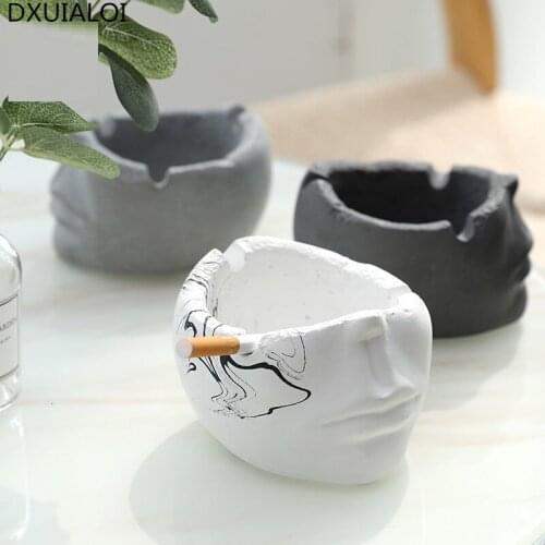 Nordic Creative Concrete Ashtrays Popular Simple Personality Tide Office Ashtrays Home Decoration Bedroom Home Decoration