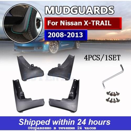 For Nissan X-Trail T31 2008-2013 Xtrail Splash Guards Mud Flap Mudguards Fender 2009 2010 2011 2012 Set Molded Car Mud Flaps