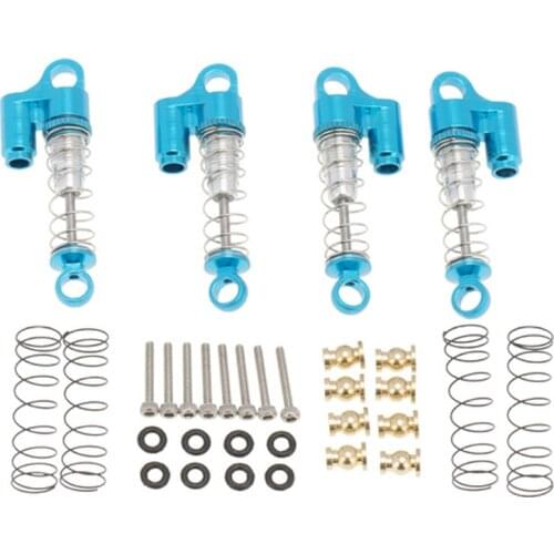 4PCS Aluminum Shock Absorber Spring Damper Kit Replacement For 1/24 Axial SCX24 90081 AXI00001 RC Crawler Car Repair Accessories
