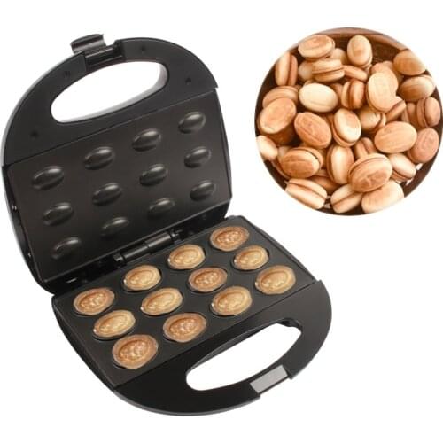 Mini Electric Walnut Cake Maker Automatic Nut Waffle Bread Machine Sandwich Iron Toaster Baking Breakfast Pan Oven EU plug