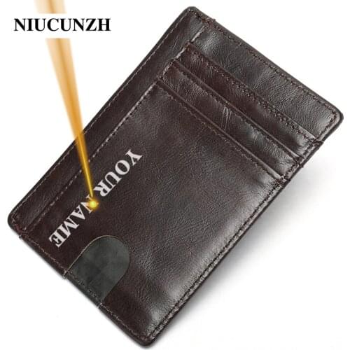 NIUCUNZH man wallet card holder designer leather credit cardholder men luxury Men’s business card holder Cardholder Wallet