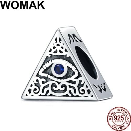 NEW 100% 925 sterling silver beads devils eye charm fit bracelet 3MM making woman jewelry Valentines Day gift DIY original