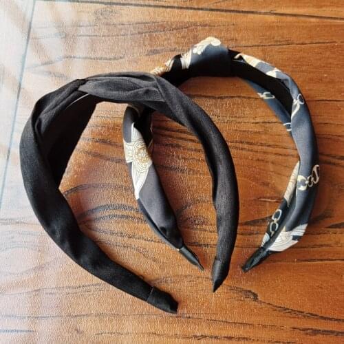 2021 New arrival black solid comfortable brand hair bands fashion elegant headband girls hair hoop headwear for women