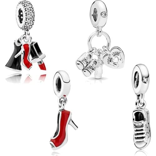 Shoes charm High heels & sports shoes pendant bead jewelry diy bangle & necklace accessories fit original pandora women bracelet