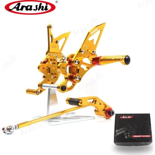 Ship from US GSX-R 600 750 2006 - 2010 CNC Adjustable Rearset Footrests Rider Foot Pegs For SUZUKI GSX-R600 GSX-R750 2007 2008