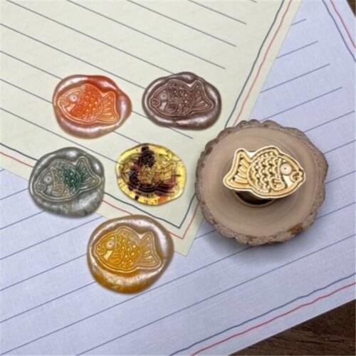 Vintage Irregular Taiyaki Stamp Head Original Wax Seal Heads DIY Custom Stamps Postage Journal Package Wedding Gift Envelope