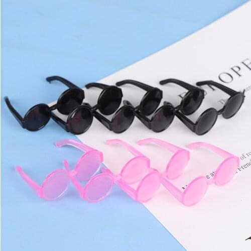 Cute 10/20pcs Fashion Cool Miniature Eyeglasses Toys Colorful Glasses Dollhouse Accessories Round Frame Eyewear Spectacles