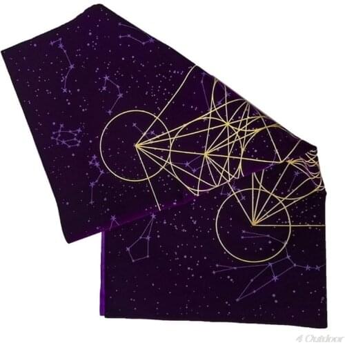 Tarot Card Tablecloth Metatrone Cub Crystal Grid Astrology Divination Altar Velvet Cloth Board Game Tarot Card Mat Ju24 21