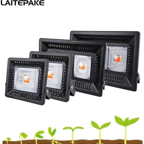 LED Grow Light Waterproof IP67 50W 100W 200W 300W COB Full Spectrum Growth Flood Light for Plant Indoor Hydroponic Greenhouse