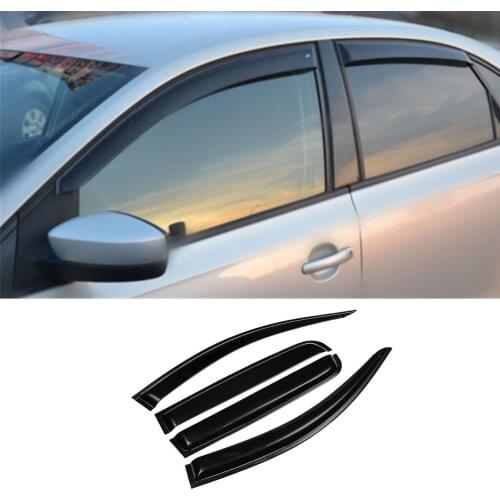 For VW Volkswagen Polo 2011 2012 2013 2014 2015 2016 2017 2018 Side Window Vent Visor Sun Rain Deflector Guard Weather Shiled