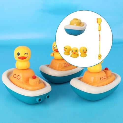 Toddler Baby Water Pump Duck Water Spray Shower Toys Water Games Sprinkler