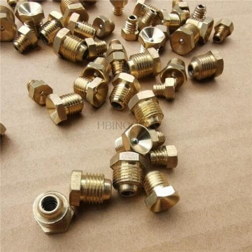 Pure copper concave grease nipple funnel grease nipple flat head big end screw grease gun nipple M6M8M10 universal Accessories
