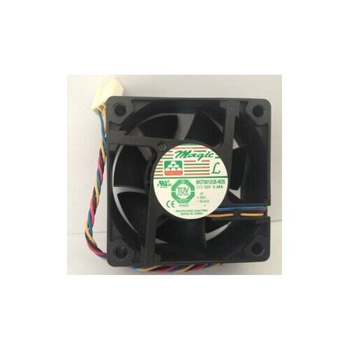 Magic MGT6012UB-W25 DC 12V 0.38A 4-Wire 60x60X25mm Server Cooling Fan