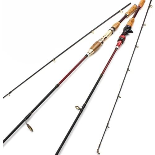 Clear inventory 2.1M Spinning Rod Lure 10-25g Carbon Fiber Fishing Rod Wooden handle Trout carp Superhard Lure Rod fishing fish