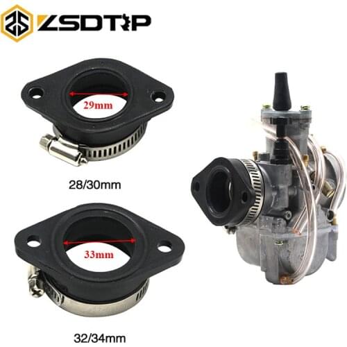 ZSDTRP Motorcycle Carburetor Adapter Inlet Intake Pipe Rubber Mat Fit on PWK 28/30mm 32/34mm Carburetor UTV ATV Pit Dirt Bike