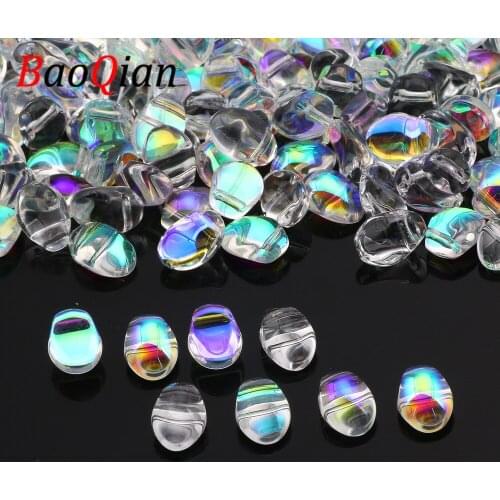 10/20/30/40/50pcs Small Crescent Crystal Glass Bead For Jewelry Making Handmade Bracelet Necklace Diy Item Clothing Decoration