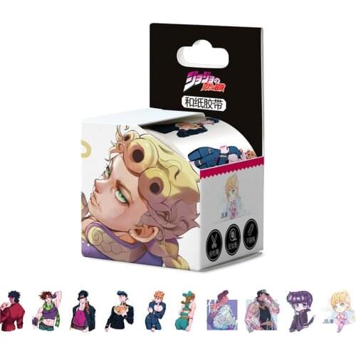10 sets Anime JoJos Bizarre Adventure Tape TOY Jonathan Joseph Joestar Brando Washi Tape Paper Hand account sticker toy gift