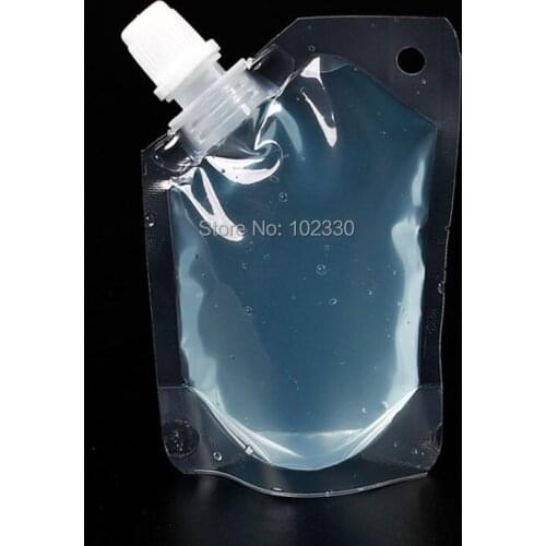 1000pcs Transparent Plastic Spout Pouch Juice Pouch Sample Liquid Packaging Pouch Doypack Storage Bags 50 ml