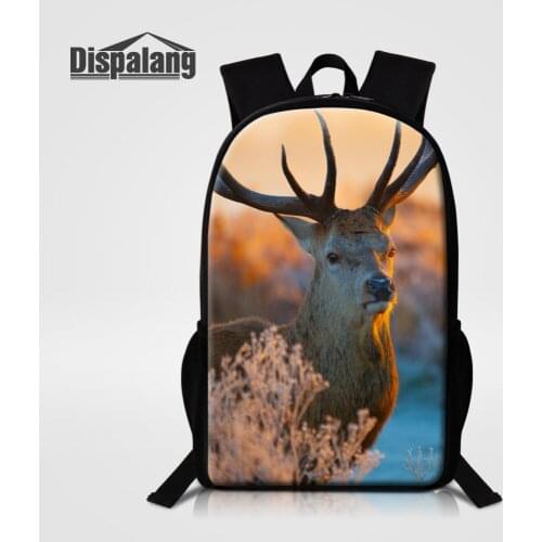 Dispalang 16 Inch Backpacks Animal Printing School Bags For Teenagers Girls Deer Cute Rucksack Kids Schoolbag Children Bookbag