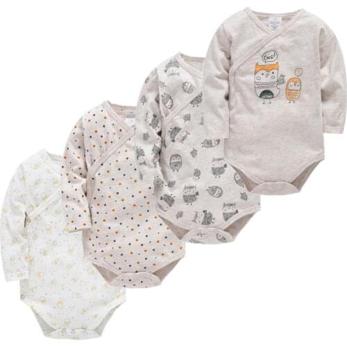 Baby Girl Sleepsuits Pajamas 2 3 4PCS Baby Jumpsuits Newborn Romper Roupa De Bebes 0-12M Long Sleeve Autumn Clothes Sleepwear