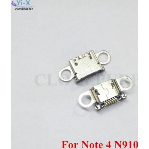 50PCS/Lot Micro USB Charging Charger Port Dock Connector Socket For Samsung Galaxy Note 4 N910 Replacement Repair Parts