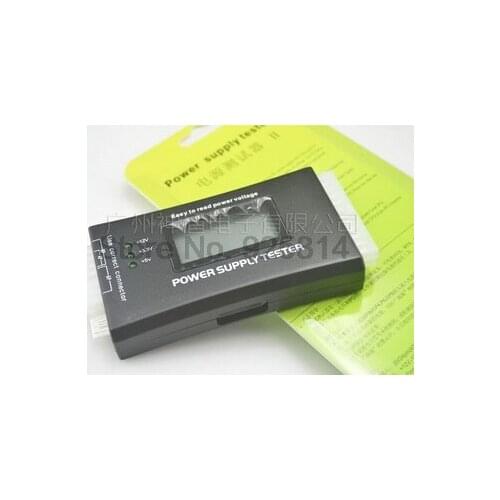 By dhl or ems 50 pieces high quality Computer PC Power Supply Tester Checker 20/24 pin SATA HDD ATX BTX Meter LCD