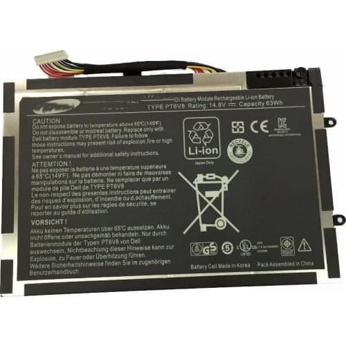 5000mAh for Dell laptop battery Alienware M11X Series M11x R1 R2 R3 M14x M14x R1 PT6V8 8P6X6 08P6X6 KR-08P6X6 T7YJR P06T
