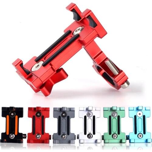 Aluminum Bicycle Phone Holder for 3.5"to 7" Telephone Universal Smartphone Bike Adjustable Support for MTB Cycling Mount Bracket