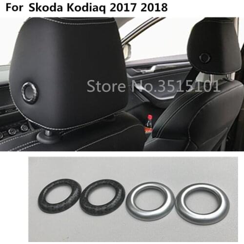 Car styling front seat adjustment knob button switch Head pillow cover trim hoods part For Skoda kodiaq 2017 2018 2019 2020