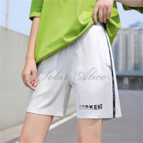 Free Shipping 2020 New Ladies Summer Plus Size Shorts Thin Ice Silk Loose Straight Casual Shorts