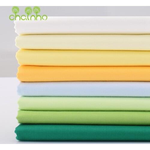 Chainho,8pcs,Solid Color,Printed Twill Cotton Fabric,Patchwork Cloth,DIY Sewing & Quilting For Baby&Childrens Bedding Material