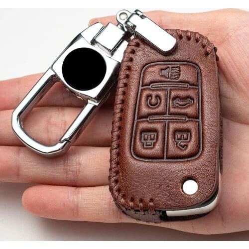 Real Leather Car Key Case Cover Shell For Buick Chevrolet Cruze Opel Vauxhall Insignia Astra J Zafira C Mokka Encore Accessories