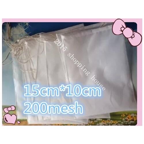 A09 Kitchen cooking tools supplies reusable milk tea fruit juice fine nylon mesh strain filter bag 200 mesh 15CM*10CM
