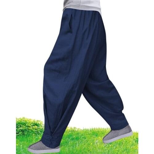 Summer high qualitycotton&linen lay meditation nun pants shaolin monk kung fu bloomers zen trousers gray/yellow/blue/black/white
