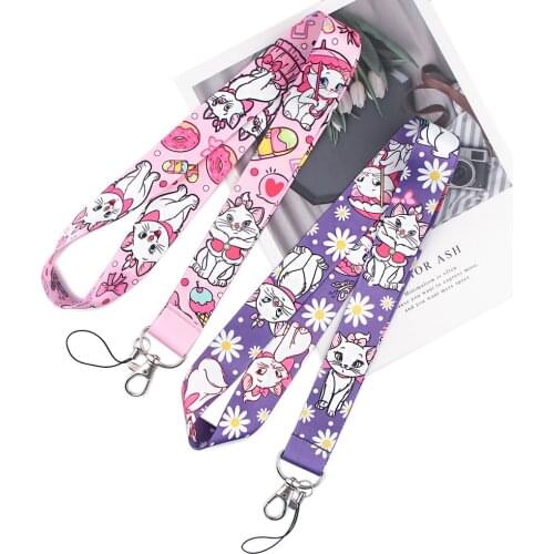LT841 The Aristocats Lanyard for Key Neck Strap lanyard Card ID Badge Holder Key Chain Key Holder Hang Rope Keyrings Accessories