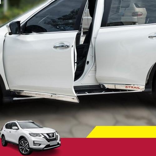 Modified special exterior side skirt anti-collision strip decoration car door strip For Nissan X-trail X trail T32 2014-2019