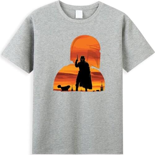 The Mandalorian Printed Mens T Shirt Disney Plus Funny T Shirts for Men 2021 Summer Cotton Clothes Oversized Harajuku Tops Tee