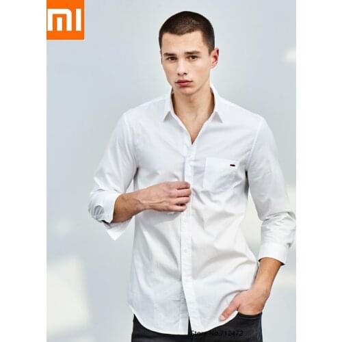 Youpin Instant me man Seven-quarter sleeve shirt Cotton comfort summer Oxford fabric Elegant Fashion Slim fit clothes